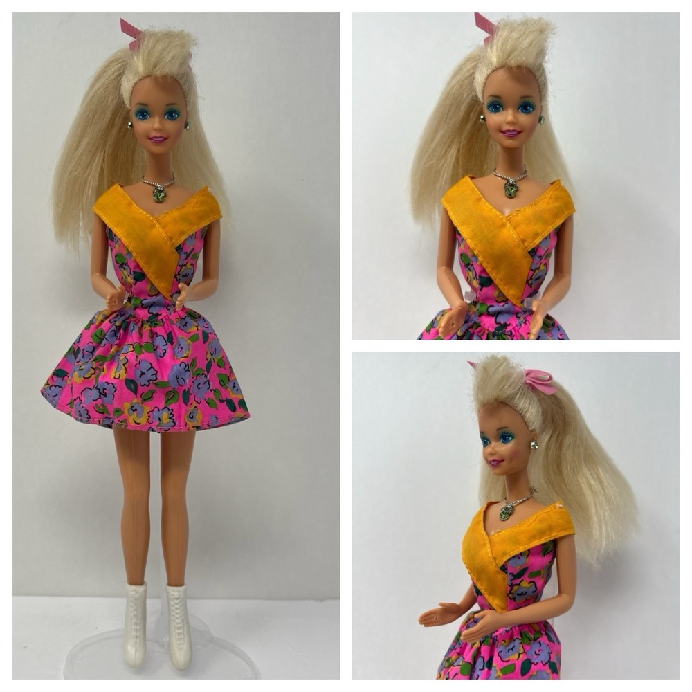 Mattel California Dream Barbie Doll 12 Inch Pink Floral Vintage 1987